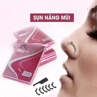 Hộp Sụn Nâng Mũi 3D Silicon Màu Đen 3 Kích Cỡ Bộ Dụng Cụ Nâng Mũi Giúp Thu Gọn Làm Cao Đầu Mũi-AMLIS