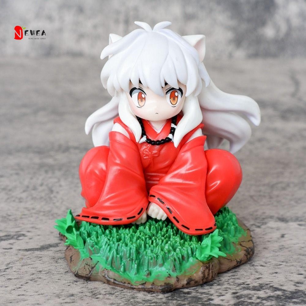 NEWEAREAREARTH LIMIT Anime Inuyasha PVC Hình, Phiên Bản Q Tóc Trắng Tuổi Thơ Inuyasha Hình, Quà Tặng
