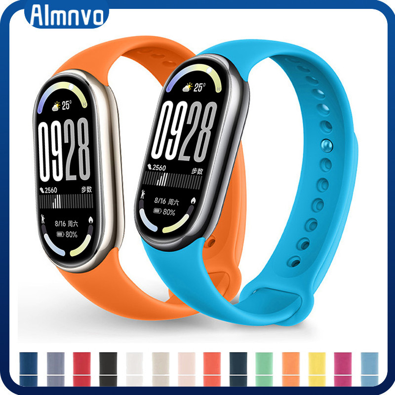 Dây Đeo Trang Chủ Thể Thao Cho Đồng Hồ Thông Minh Xiaomi Mi Band 10 9 8 Phụ Kiện Dây Mềm Cho Xiaomi 
