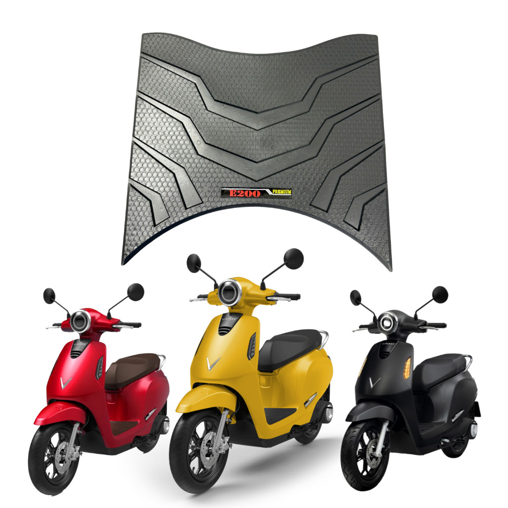 Thảm Lót Chân Xe Máy Điện VinFast EVO200, EVO200 Lite – E200 EDITION  Cao Su Đen Không Mùi, Chống Tr