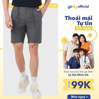 Quần Short Nam YODY Vải Đũi Cạp Chun thoáng mát, quần đùi nam nhiều màu form chuẩn - QSM7003