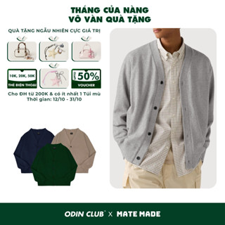 Áo Cardigan Nỉ Henry ODIN CLUB, Áo khoác nỉ thời trang nam nữ, form oversize rộng rãi, chất liệu vải nỉ
