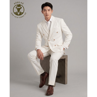 Bộ Suit (Áo + Quần) Nam Cao Cấp ĐÔNG HỒ 6 Hàng Khuy - Sang Trọng, Vải Thoáng Mát Chống Nhăn