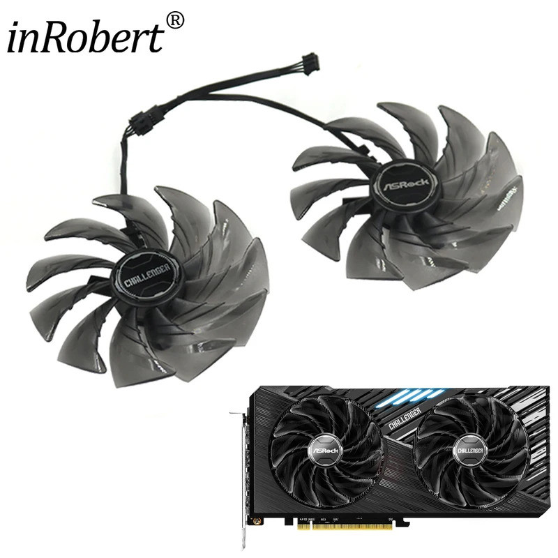 * R​Quạt Card Video X7600XT CF1010H12S Cho Asrock RX 7600 XT CHALLENGE Card Đồ Họa Thay Thế Quạt Có 