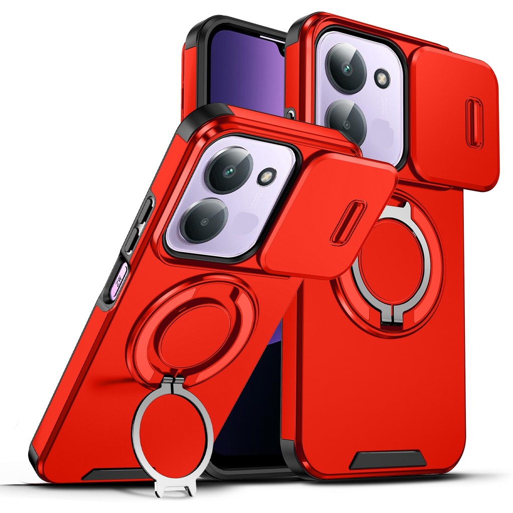 Dành Cho Xiaomi Poco C71 Ốp Lưng Xiaomi Poco C71 4G Vỏ Điện Thoại Chịu Lực Giáp Từ Giá Đỡ Trượt Bảo 