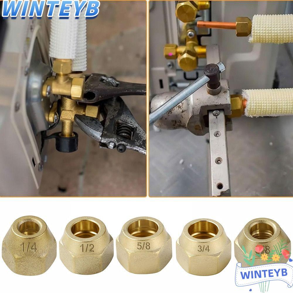 Đai ốc Flare bằng đồng WINTEYB, 1 / 4 "3 / 8" 1 / 2 "Phụ kiện ống Flare dày, 5 / 16" 1 / 8 "3 / 4" Đ