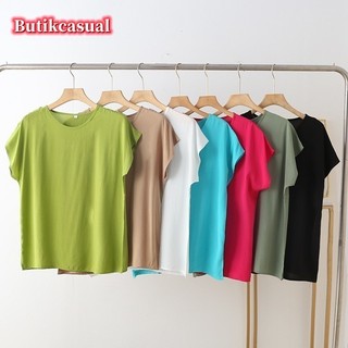 Phụ Nữ Cotton In Lụa Áo Thun Mùa Hè Mỏng Cổ Tròn Tay Ngắn size Lớn Áo Thun