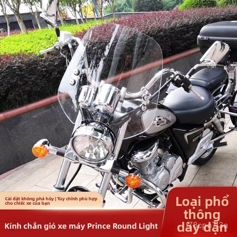 Kính chắn gió xe máy Cruiser Suzuki GZ150-A GZ150-E độ kiểng mặt nạ chắn gió trước mica chịu lực giá