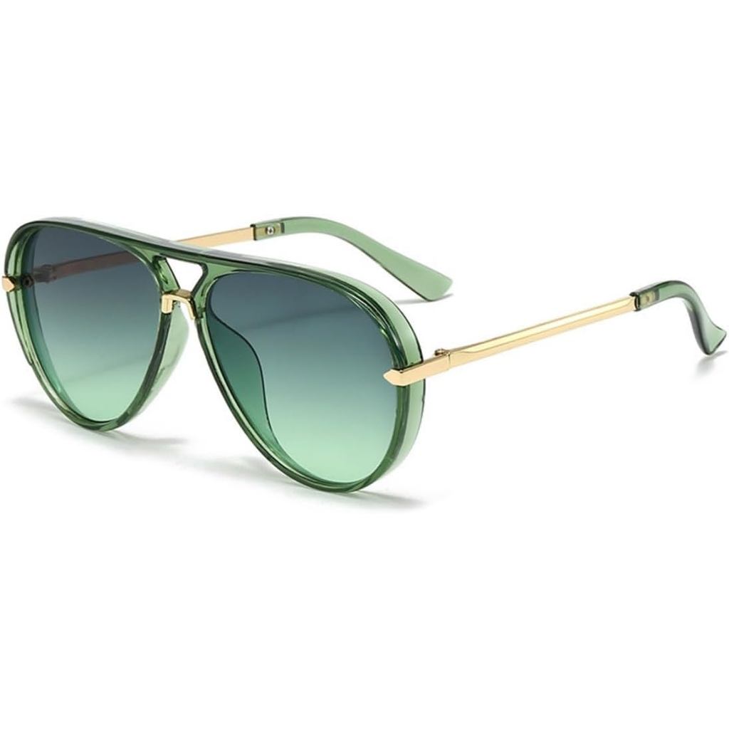 Retro Quá Khổ Aviator Kính Mát Dành Cho Nữ Hợp Thời Trang 70 Vintage Kim Loại Thiết Kế Aviators Kính