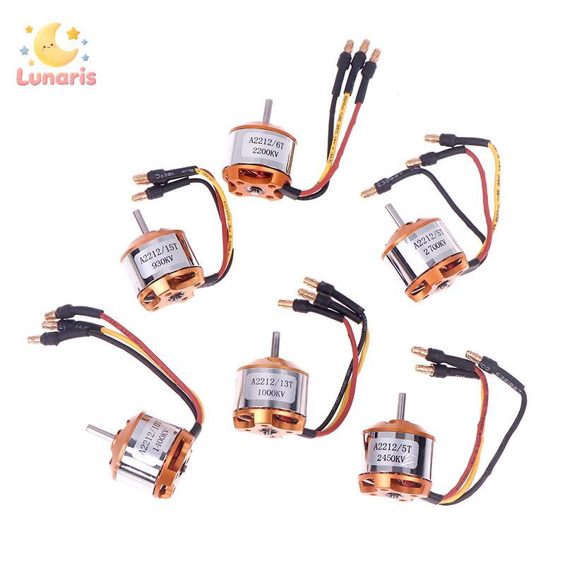 Động cơ không chổi than Lunaris A2212 930 / 1000 / 1400 / 2200 / 2450 / 2700KV cho máy bay RC Máy ba