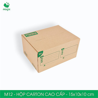 M12 - 15x10x10cm - Combo 20 hộp carton đóng hàng cao cấp - Thùng carton gói hàng | Magix Packaging