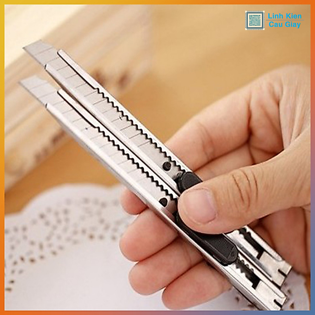 Combo 5 chiếc Dao rọc giấy vỏ inox nhỏ