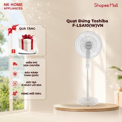 Quạt đứng Toshiba F-LSA10(H)VN / F-LSA10(K)VN / F-LSA10(W)VN  - Điều Khiển Từ Xa - Gió Êm Tiết Kiệm Điện | Bảo hành 12 t