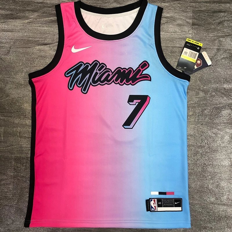 Phiên bản SW NBA21 Seasonal Heat Team City Phiên bản số. 7 Drajing Jersey Áo Bóng Rổ Nam Retro Nhiệt