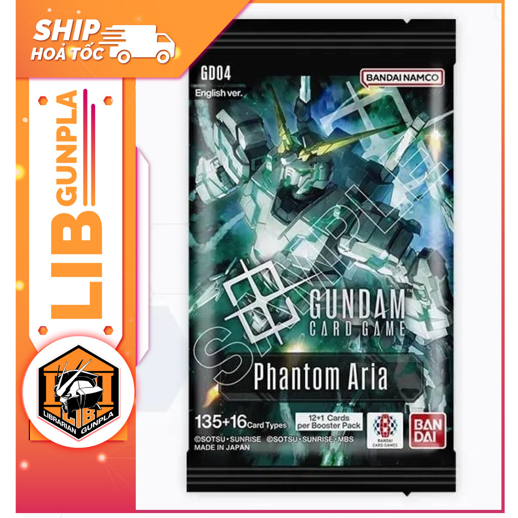 Thẻ bài Gundam Card Game / TCG Gundam - GD04 Booster Pack Phantom Aria - English Ver