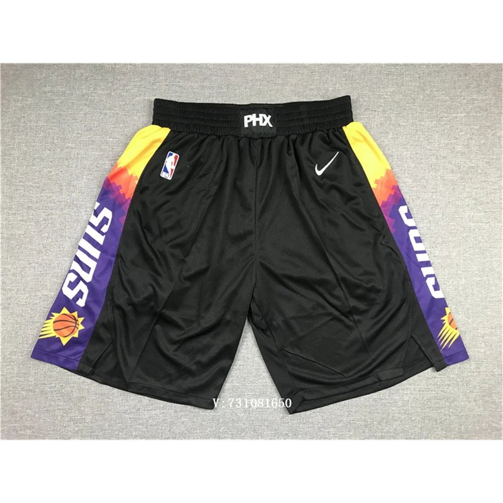 Sun Team Quần Bóng Rổ Chris Paul Người Đức Booker Ayton Quần Short Phiên Bản Thành Phố Quần Đen