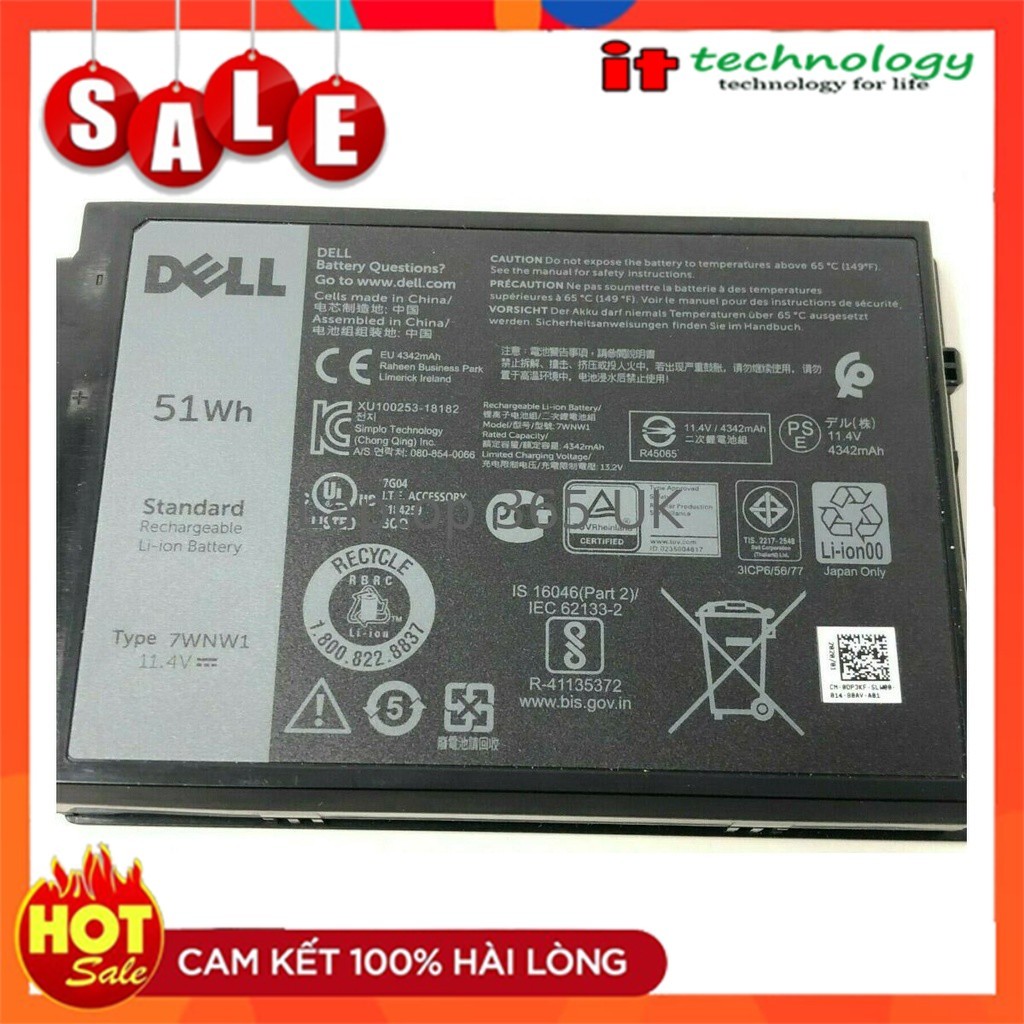 Pin Laptop Dell Latitude 5420 5424 7424 7WNW1 Battery