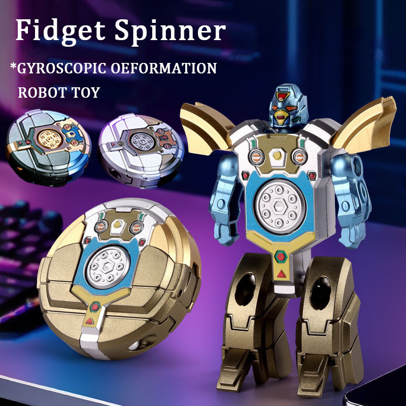 Edc Spinner Fidget Đồ chơi Gyro Biến dạng Robot Đồ chơi giảm căng thẳng