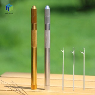 HEALMEYOU 1 Bộ Móc Đan, Kim Loại Dreadlock Tóc Giả Dreadlock Kim Móc, Dệt Di Động Có Thể Tháo Rời Micro Hook Dụng Cụ Nối Dài Tóc Cho Ren Tóc Giả Làm