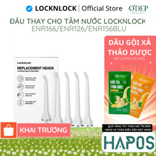 Bộ 4 đầu thay thế máy tăm nước LocknLock ENR126WHT và ENR156BLU Mã ENR126WHT_RB - Chính Hãng - HAPOS HEL