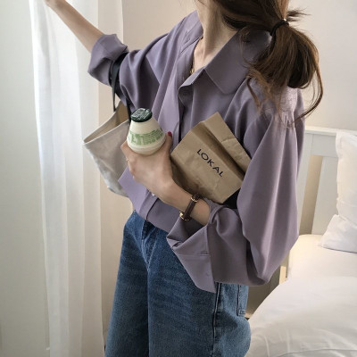Mùa Thu Ao Sơ Mi Voan Nữ Satin Draping - Phong Cách Mới