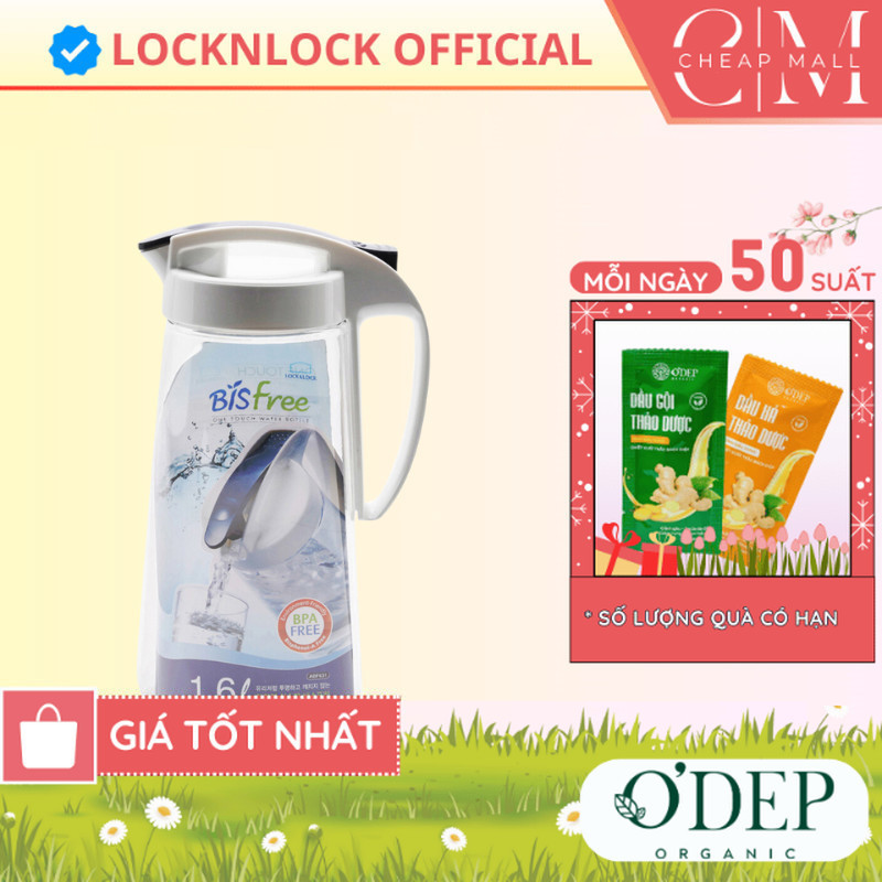 Bình nước LocknLock One Touch 1.6L Chính hãng ABF631 - CHEAP CMO