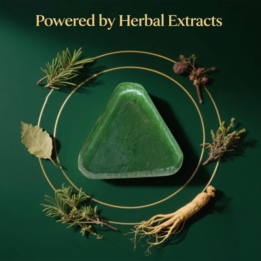 120g Nature Triangle Shampoo Bar Usman Grass Shampoo Seven Green Nature Herbal Bar Soap