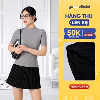 [Đồng giá] Chân váy xếp ly nữ YODY váy ngắn xoè, vải mềm mại, co giãn, có quần trong, trẻ trung CVN7166