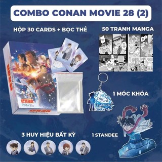  Combo Conan Movie 28 Dư Ảnh Của Độc Nhãn Hộp 30 Card Bo Góc Kèm Phụ Kiện Quà Tặng Sưu Tầm Decor 