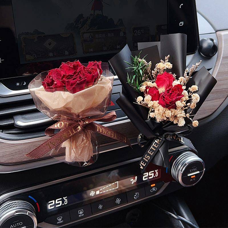 Pocket Bouquet for Home and Car Mini Dried Flower Soap Flower Car Air Outlet Decoration Aromatherapy
