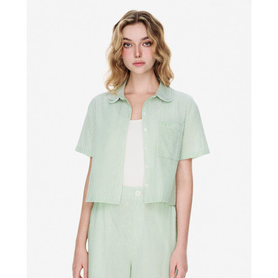GIGI - Áo sơ mi nữ cổ bẻ tay ngắn phom croptop_G1108T255249-18