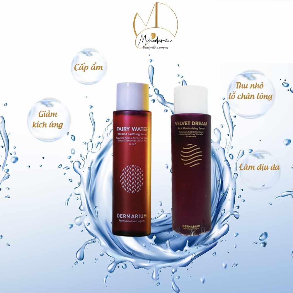 Ảnh 4 của Toner DERMARIUM Fairy water, Velvet dream làm dịu da, cấp ẩm chuyên sâu 150ml