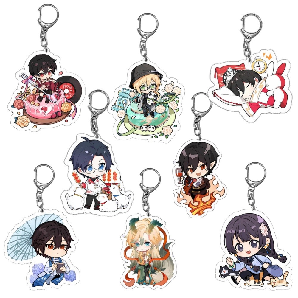 6CM Cute Anime Lovebrush Chronicles Ayn Acrylic KeyChains Peripherals Fashion Jewelry HD Pattern Kid
