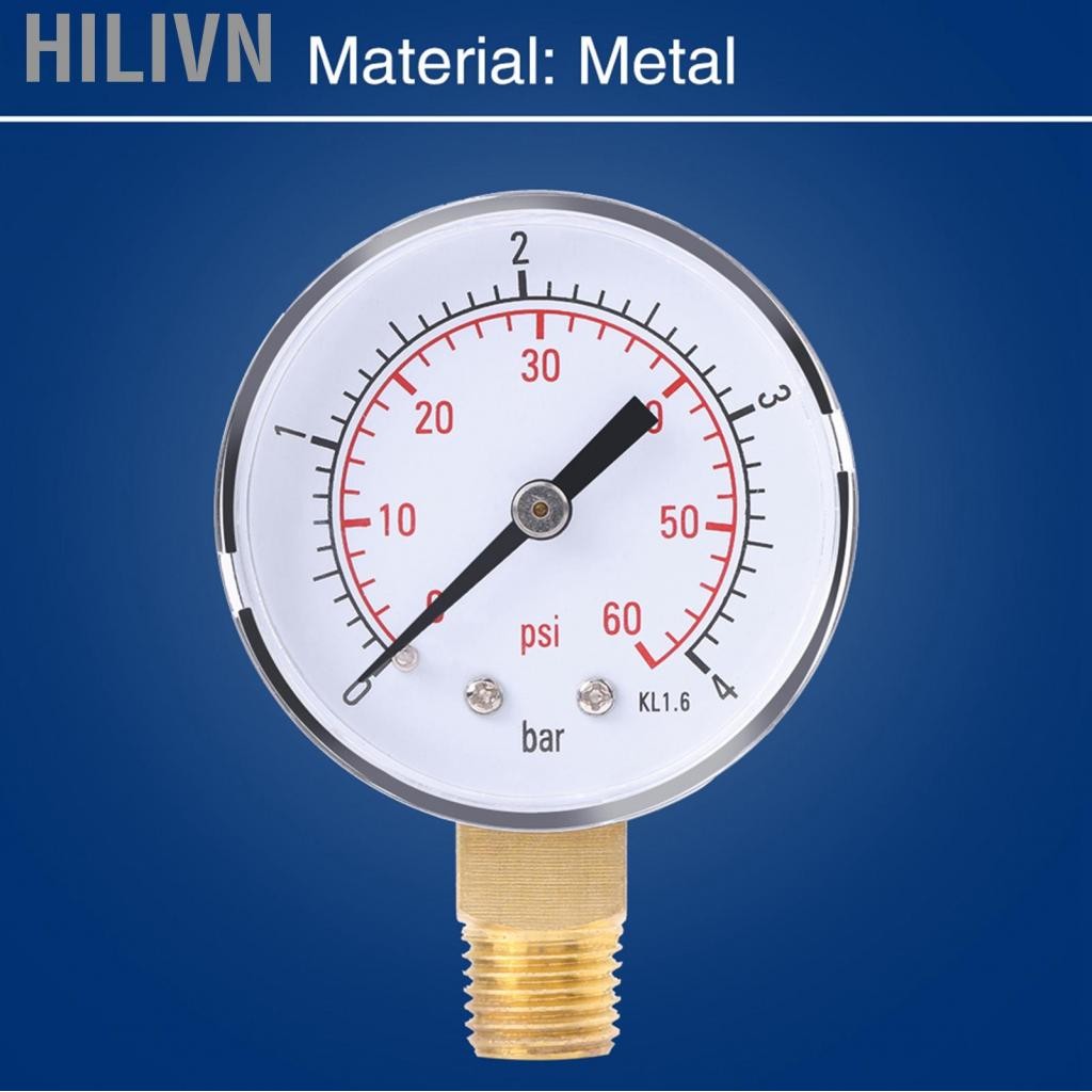 hilivn ĐO ÁP SUẤT MINI HIỆU SUẤT ỔN ĐỊNH DỤNG CỤ DI ĐỘNG CHO KHÔNG KHÍ DẦU NƯỚC 0-4BAR 0-60PSI