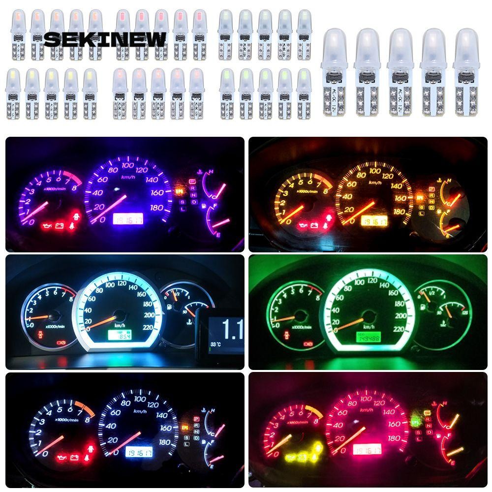 SEKINEW 5 Chiếc Đèn Ô Tô T5 3014 2SMD Bóng Đèn Báo LED