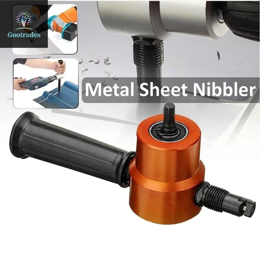 GOOTRADES Hai Đầu Nibbler, Cắt Kim Loại Có Thể Điều Chỉnh Cắt Kim Loại Nibbler, Máy Cưa Máy Khoan Đi