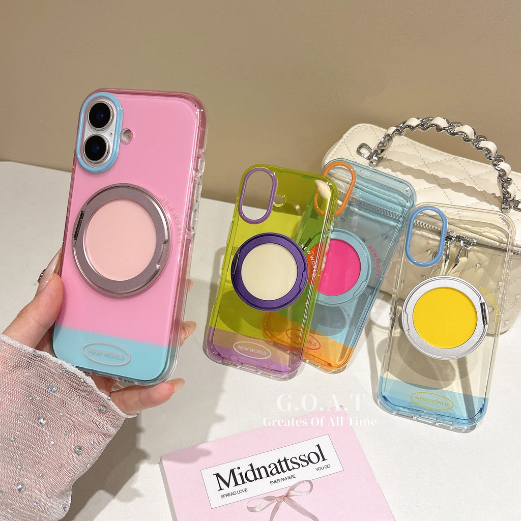 G.O.A.T Vỏ màu trơn trong suốt hai lớp Tương thích cho iPhone 17 pro max iPhone 17 16 15 pro iPhone 