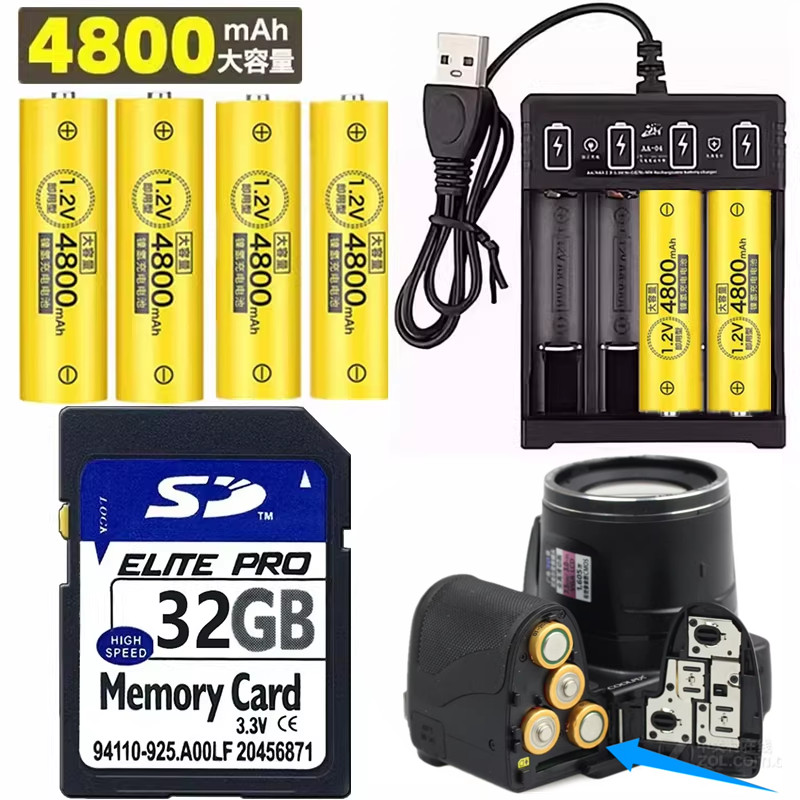 Thích hợp cho pin máy ảnh Nikon COOLPIX L810 L820 L830 L840 + Bộ sạc + Thẻ nhớ 32G
