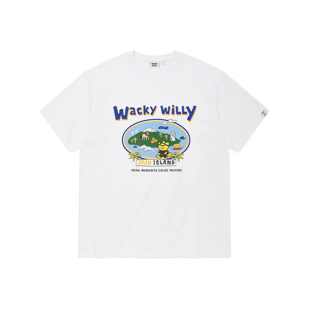 Áo thun ngắn tay Little Flyer chất liệu 100% cotton, in hình Jeju Island Holiday, form unisex