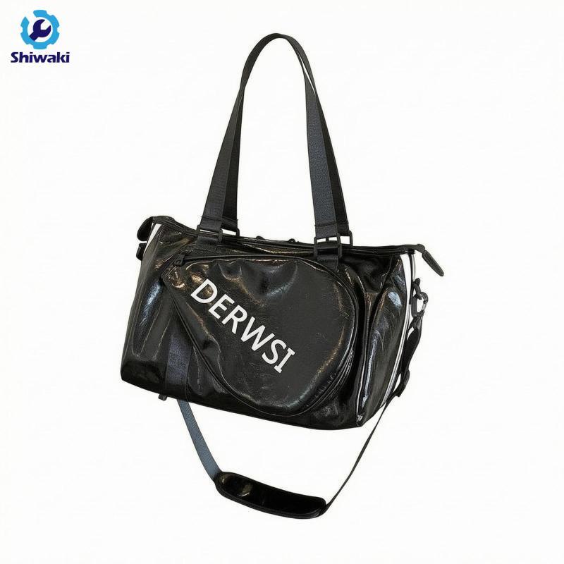 Túi Duffel hình chữ nhật SiaBiced Túi Duffel PU bóng Dây đeo có thể tháo rời