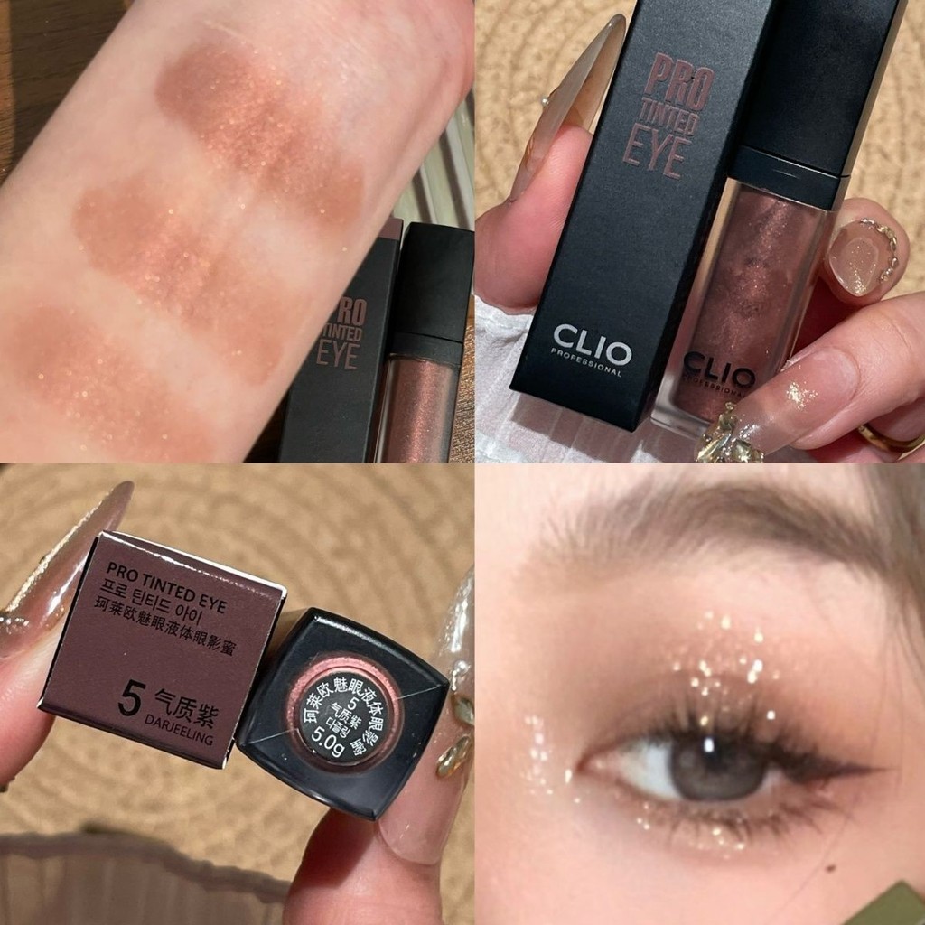 Phấn mắt dạng lỏng C clio No. 5 Tính Khí Màu Tím Nâu Mịn Nhấp Nháy Không Khí Cảm Giác 5g Nửa Nước Nử