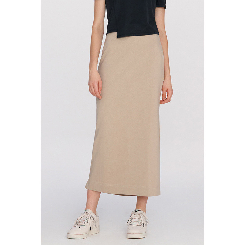 alo Fitness sports long skirt, yoga sports half skirt, slimming, hip-hugging, slit straight skirt, p