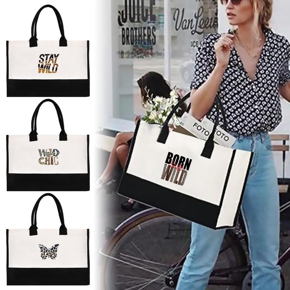 Jute Tote Handbag Shoulder bags makeup bags handbags cosmetic bags Makeup Bags Tote Bag Wild Series 