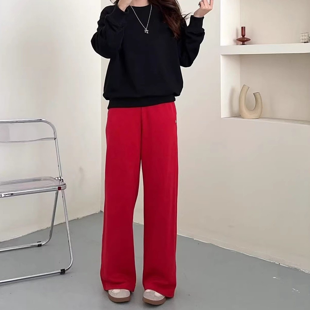 0MOT Feijia2026New model for the year, floral pattern women's versatile casual loose pants, sports p