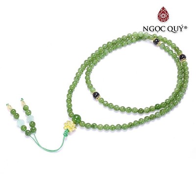 Vòng chuỗi 108 hạt ngọc bích nephrite - Ngọc Quý