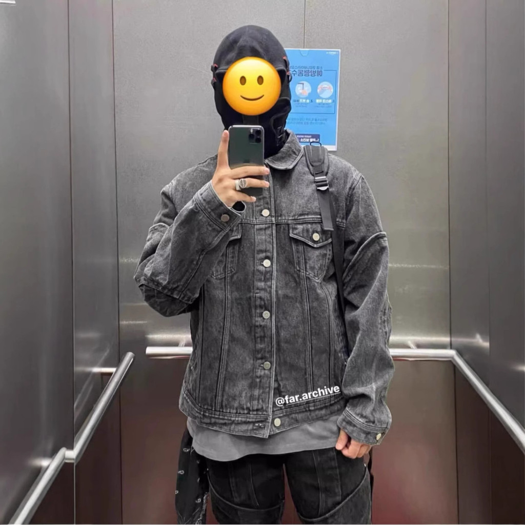 UKZI Special Offer far archive Heavyweight Washed Vintage Armor Workwear Denim Jacket for Men2026New
