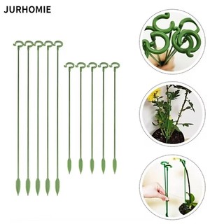 Jurhomie 10 Que cố định trong chậu hoa lan bướm, Đồ dùng trang trí sân vườn chống Lodging Cọc hỗ trợ cây leo, Cột giữ hoa bằng nhựa có thể tái sử dụng cho ngoài trời trong nhà
