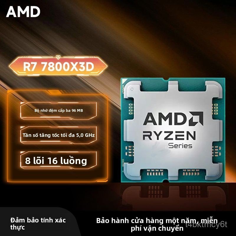 CPU AMD Ryzen 7 7800X3D 8 nhân 16 luồng hiệu năng gaming đỉnh cao nhất cho PC bàn chuyên nghiệp
