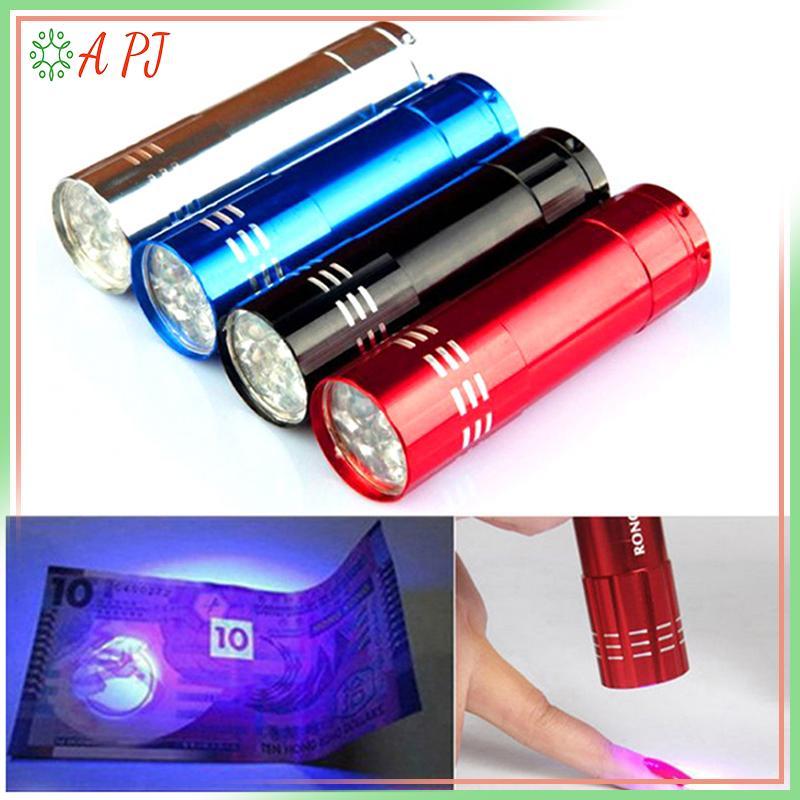 [APJ] Nail Droger Mini 9 Led Verlichting Zaklamp Uv Lamp Draagbare Nail Gel Lamp [MỚI]