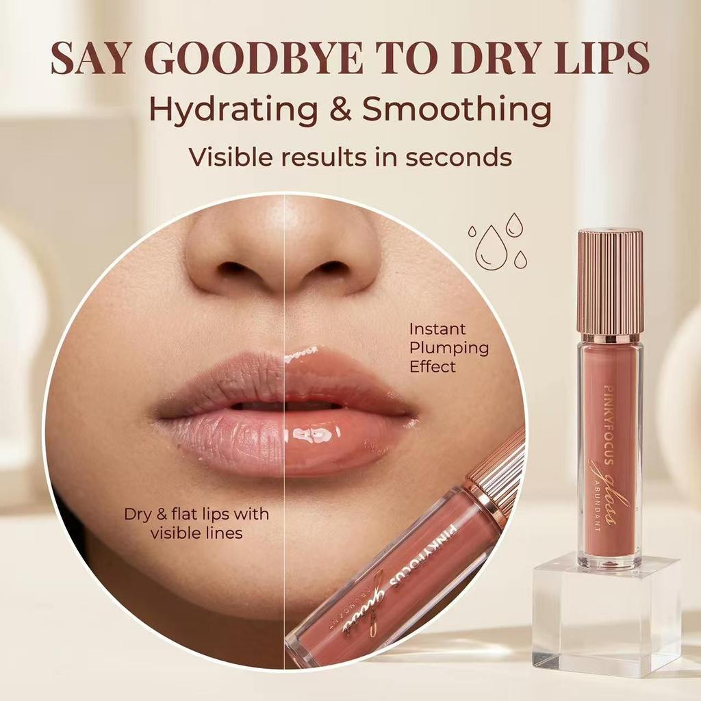 Pinky Pinky Focus Dưỡng Ẩm Dưỡng Ẩm Làm Mới Trang Điểm Son Bóng
